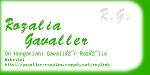 rozalia gavaller business card